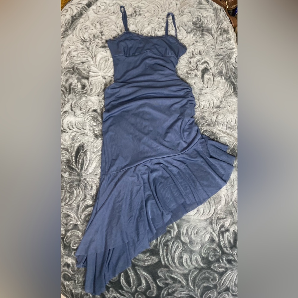 Blue dress asymmetrical| Size:XXS